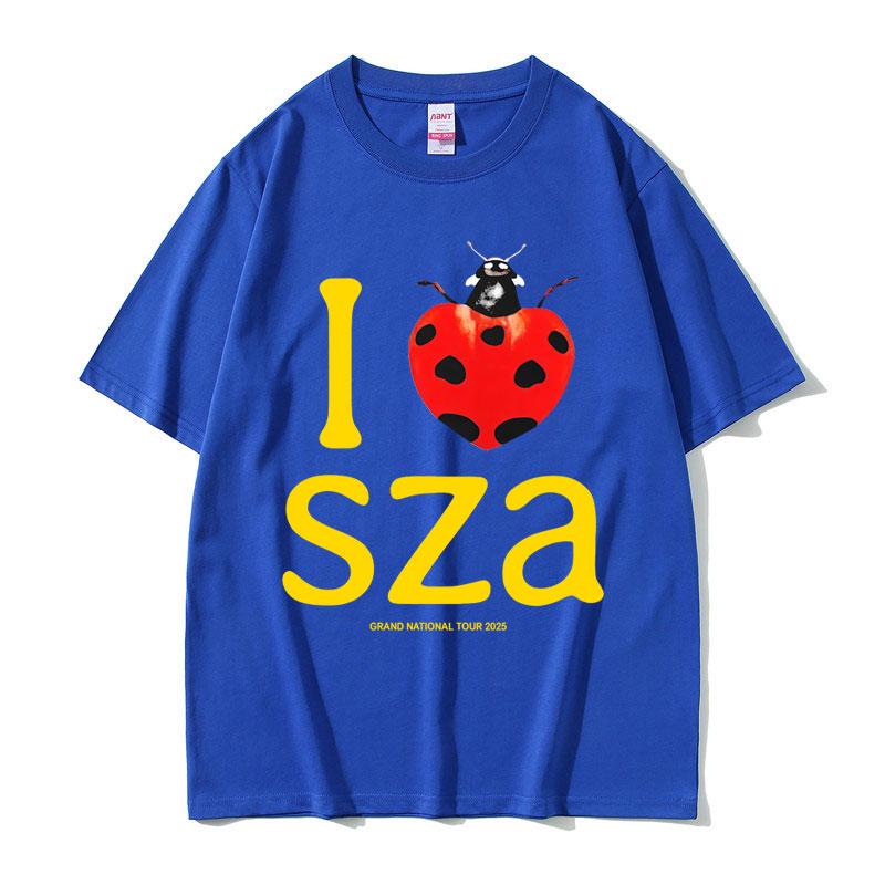 I Love SZA Grand National Tour 2025 Graphic Tshirt Unisex Women Hip Hop Oversized Tshirts Unisexs Casual Cotton Vintage T Shirts