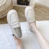 2025 Women's Versatile Soft Sole Flat Nurse Shoes - White Leather for Spring & Autumn