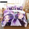 3D Print Kochou Shinobu Anime Demon Slayer Bedding Set Cute Quilt Cover Bed Cover With Pillowcase Twin Single Queen King Size