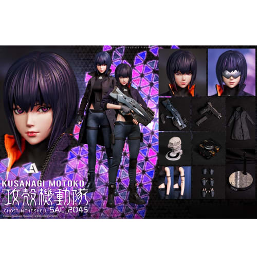 HiPlay DAMTOYS 1/6 Scale Ghost in the Shell: Kusanagi Motoko Casual Ver. DMS042 Movable Eyes Articulated Figure, Painted and Completed