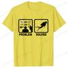 Funny Problem Solved Diving Graphic T-shirt Women Summer Clothes T Shirt Short Sleeve Solved Diving Graphic Shirt Clothing