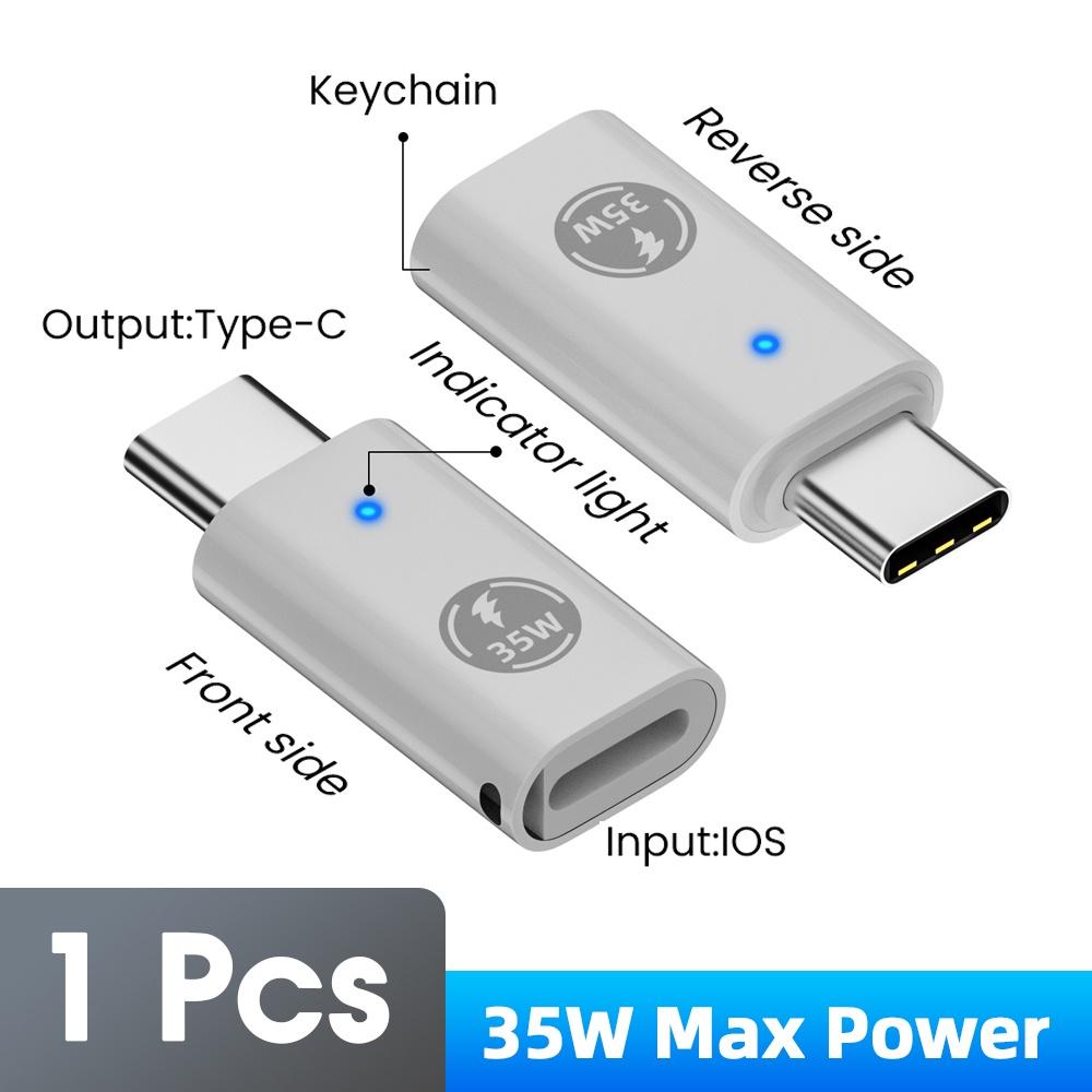 HdoorLink Адаптер типа C для адаптера Lightning Male на Type C Female 35 Вт PD Адаптер быстрой зарядки USB C Конвертер для IPhone 15