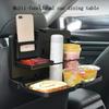 Plateau repas pour siège arrière de voiture avec support pour téléphone et porte-gobelet - Table à manger multifonctionnelle Accessoire de rangement pour intérieur d'automobile