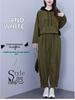 Thickened Corduroy Hooded Fashion Set - Plus Size Autumn Casual Two-Piece Outfit
