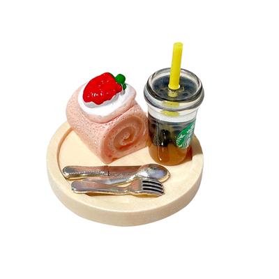 Mini Puppenhaus Dekoration Kuchenmodell Set aus Handyhüllenmaterial DIY Zubehör