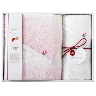 Nishikawa Imabari Towel 1 Bath 1 Face Made In Gift Package Pink TBF4998211P Gift, Towel, Towel, Cotton, 100% Cotton, Fluffy, Japan, Included,