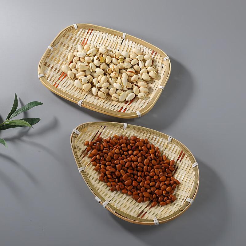 Japanese Style Rice Husk Woven Square Tray Basket