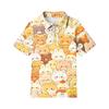 Kids Casual Short Sleeve Polo Shirt Animal Pattern Cartoon Print Lightweight Comfortable Soft Fabric Breathable Summer Top for Boys Girls