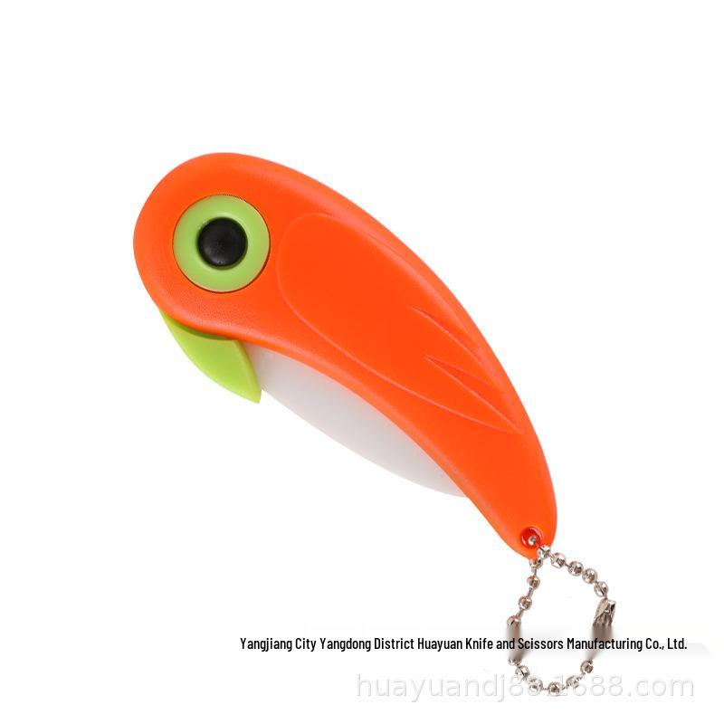 Compact Ceramic Folding Fruit Knife & Peeler - Ideal for Students and Small Tasks