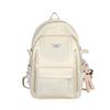 Schoolbag Summer New Backpack Women's Versatile Large-capacity Japanese Schoolbag High School College Student Backpack Solid Color Pendant Cloth Bag