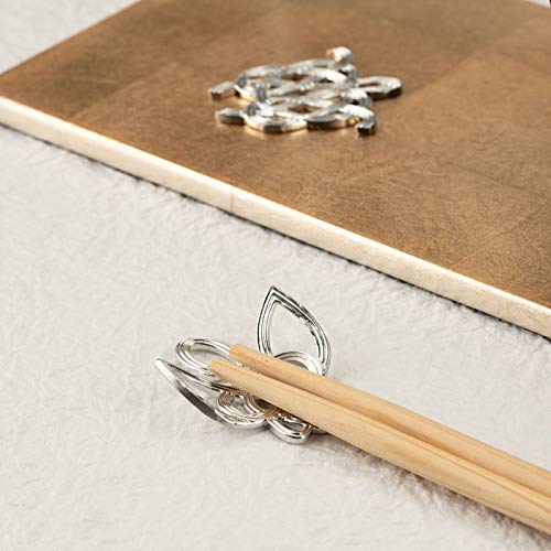 NOUSAKU Chopstick Rest - Crane and Turtle (100% Tin) 502000