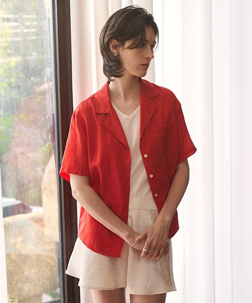 ANGELO BIANCO Echo Blouse_Red
