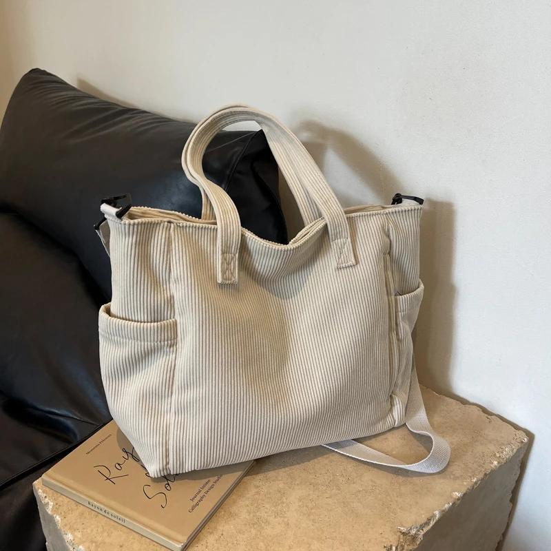 

Casual Multi Pocket Handbag Adjustable Strap Crossbody Sling Bag Zipper Shoulder Bag Fall Winter Bag L бежевый