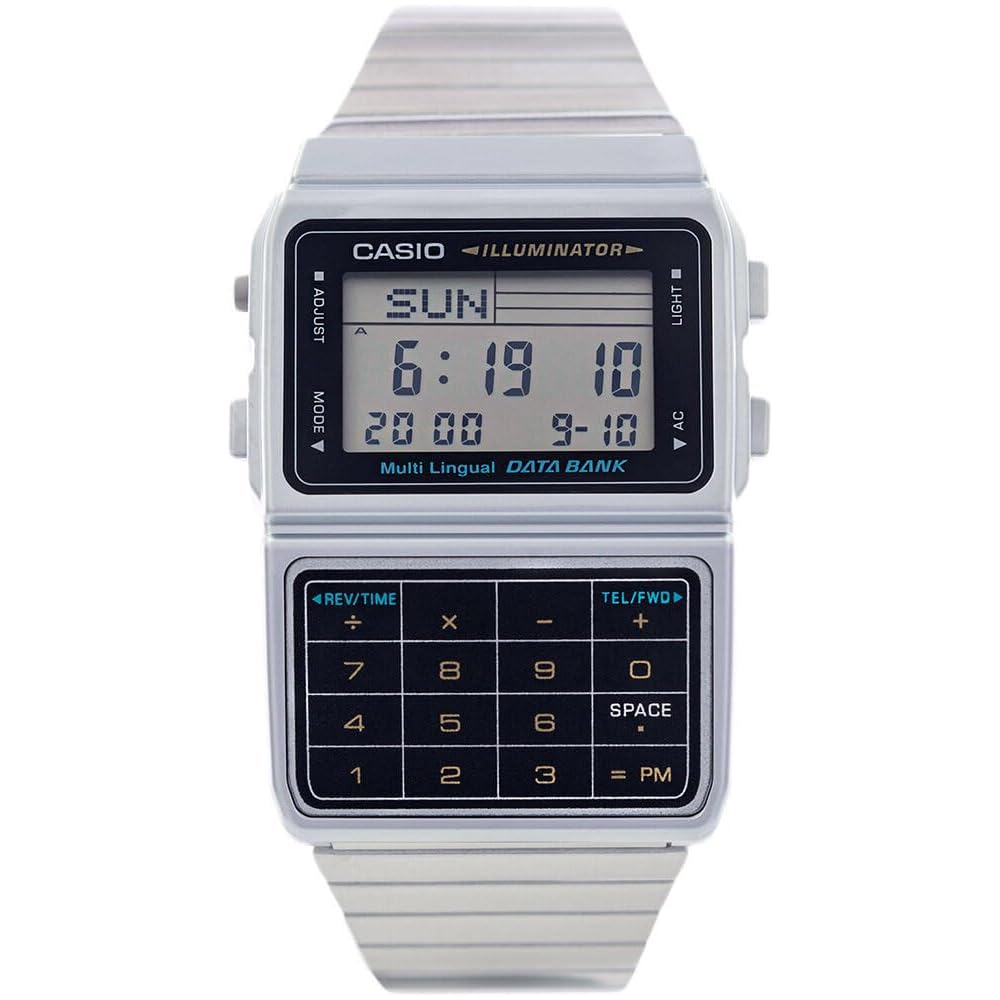 

Casio Data Bank DBC-611-1DF Unisex Silver Digital Watch Imported Model
