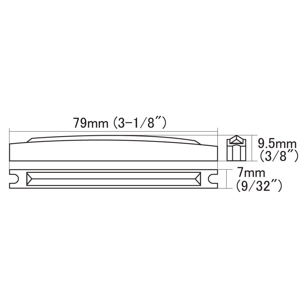Scud Shaped Bone Saddle, Gibson TypeAdjustable, 79 x 9.5 x 7mm, HSBV-SG2