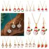 Elk Christmas  Jewelry Set Santa Xmas Dangle Earring Unique   Gift