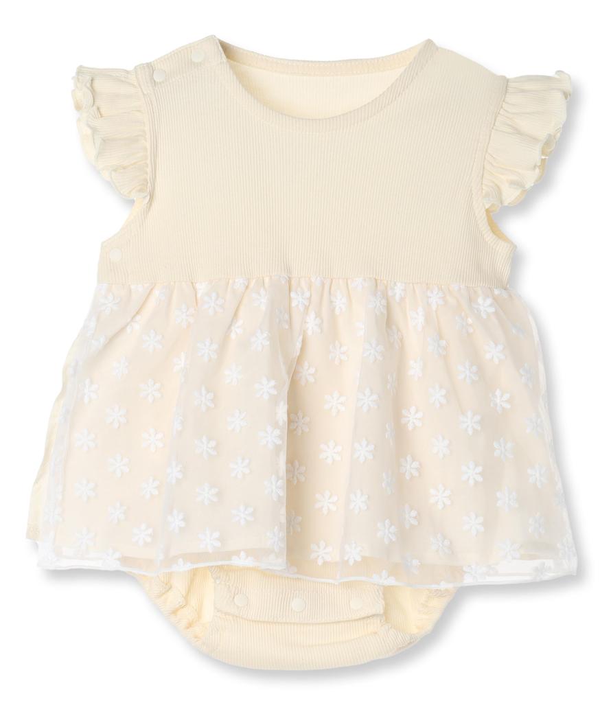 Floral Tulle Skirt Romper OW 70 Baby [Kids Zoo] Rompers/Coveralls