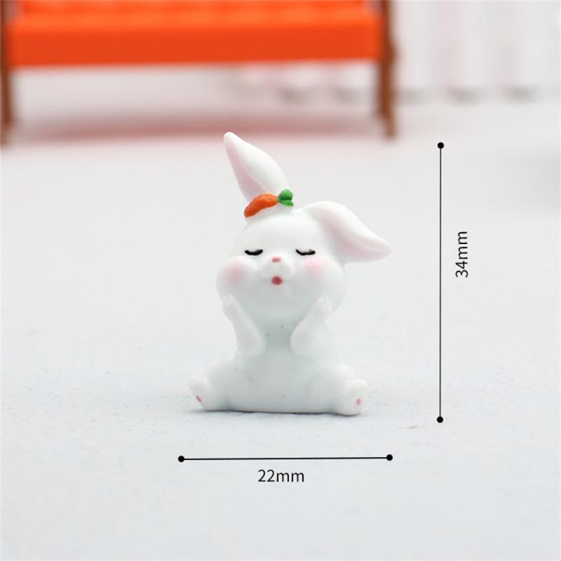 Home Bunny Ornaments Durable Placed Smoothly Hand-painted Resin Pendant Resin Crafts Multi-scene Use Portable Car Ornaments
