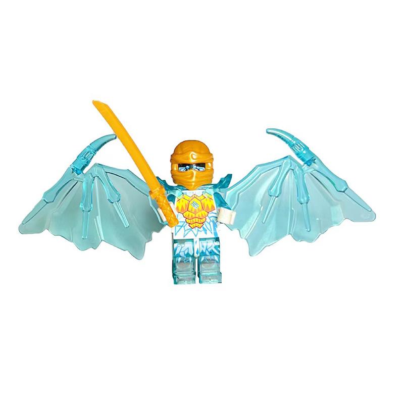 Flying Ninja Building Block Figurine With Wings Small Particles Splicing Assembly Doll Toy Bag