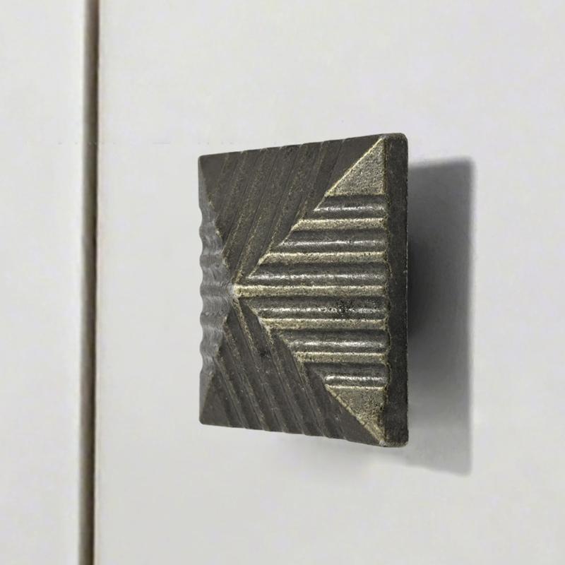 Heavy Duty Zinc Drawer Pulls with Retro Square Design Easy Installation Cupboard Handles for Furniture Hardware