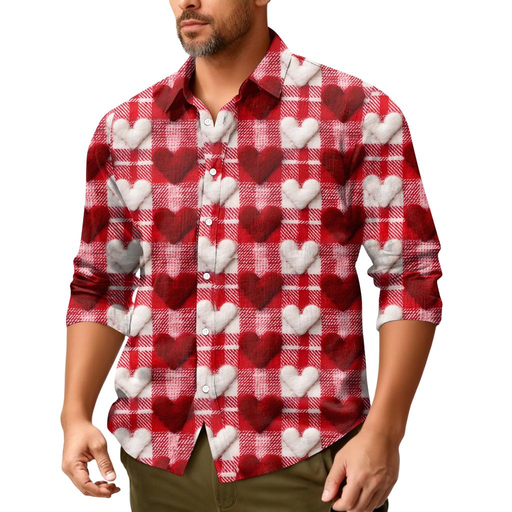 Lässiges, locker sitzendes Langarmhemd für Herren, modisches Revershemd