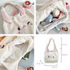 Faux Lamb Wool Women's Cartoon Shoulder Bag Soft Plush College Girls Book Tote Bags Lovely Bear Female Fluffy Shopper Handbags