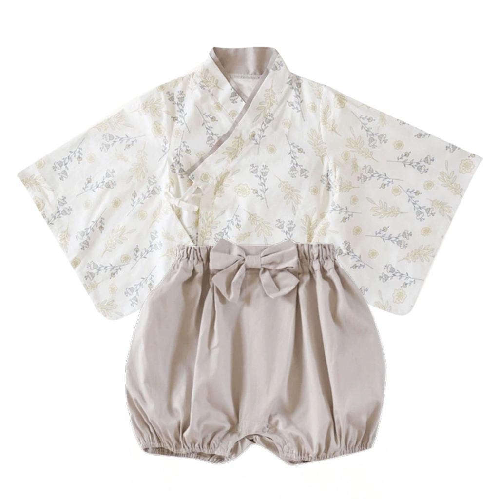 Akarinca Baby Japanese Botanical Hakama Japanese Style Perfect for First and Other Natural Floral Print Sizes and Perfect for Formal First New and