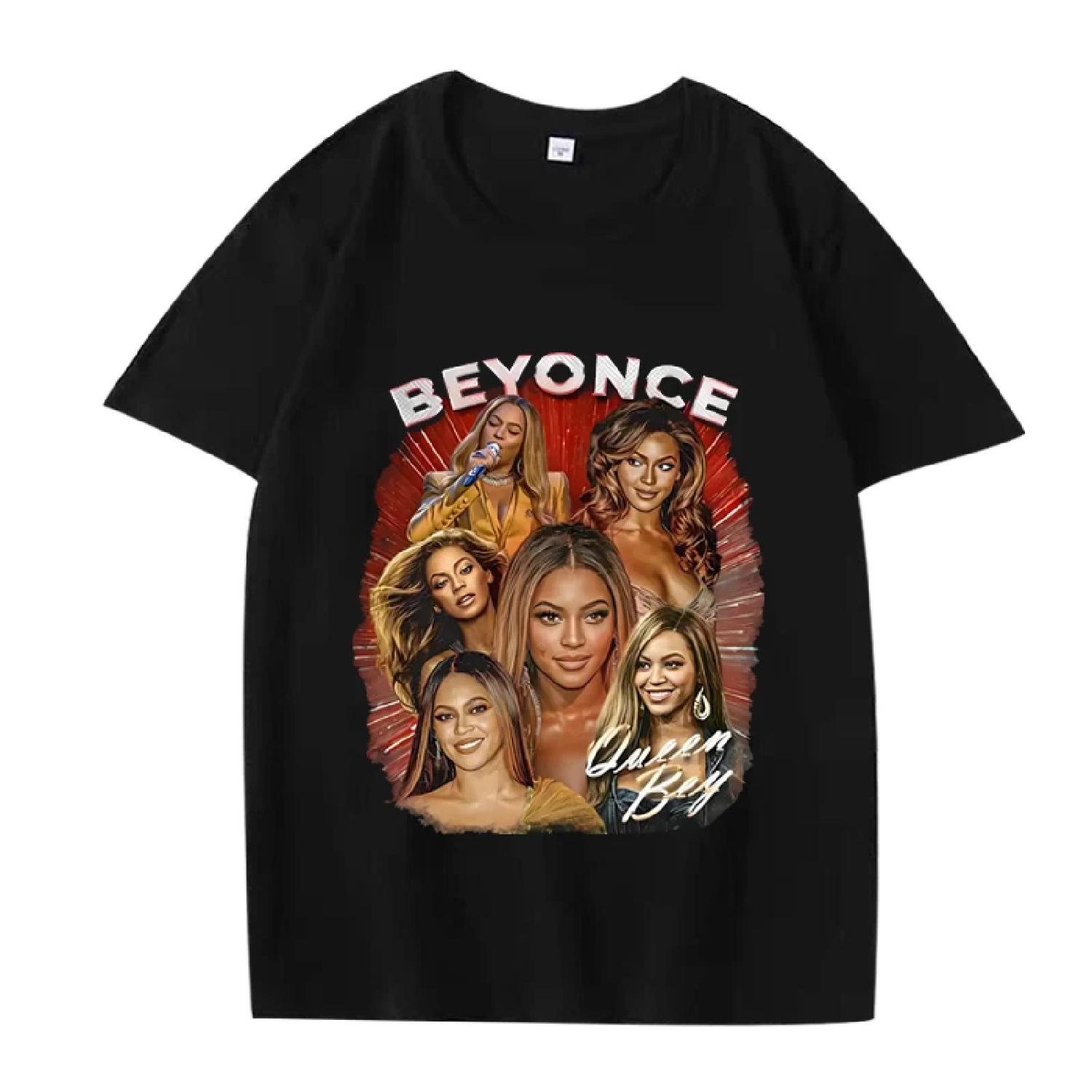 

Классическая футболка Beyoncé 2025 мужская женская Оверсайз 100% Хлопок модный стритвир винтаж короткий рукав Летний принт Унисекс топы S разноцветный