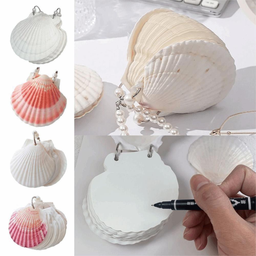 Natural Seashell Loose-leaf Notepad Multi-Purpose Refillable Notepad Diary Book  Students Use