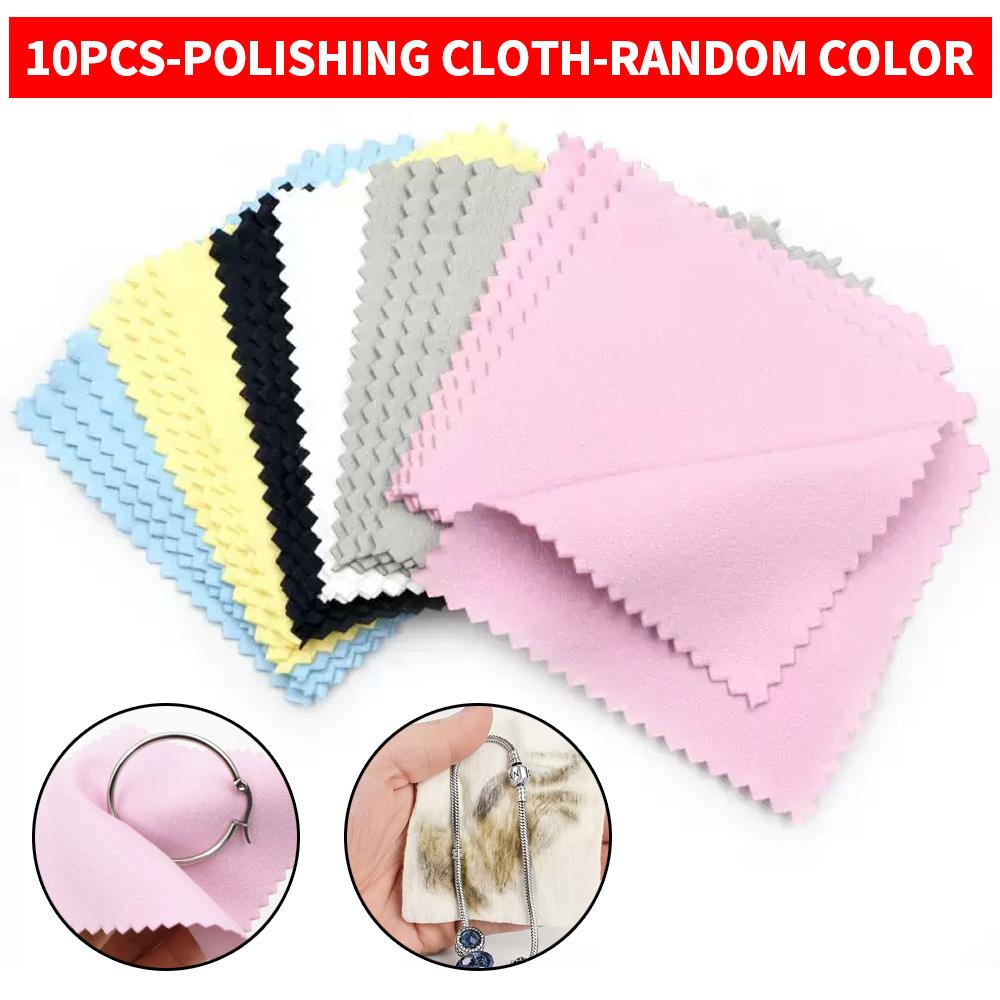 10/30/60PCS silver wiping cloth soft double-sided velvet jewelry silver wiping cloth polishing cloth
