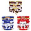 Football Friendship Bracelets Set With Geometric Shapes For Men And Women