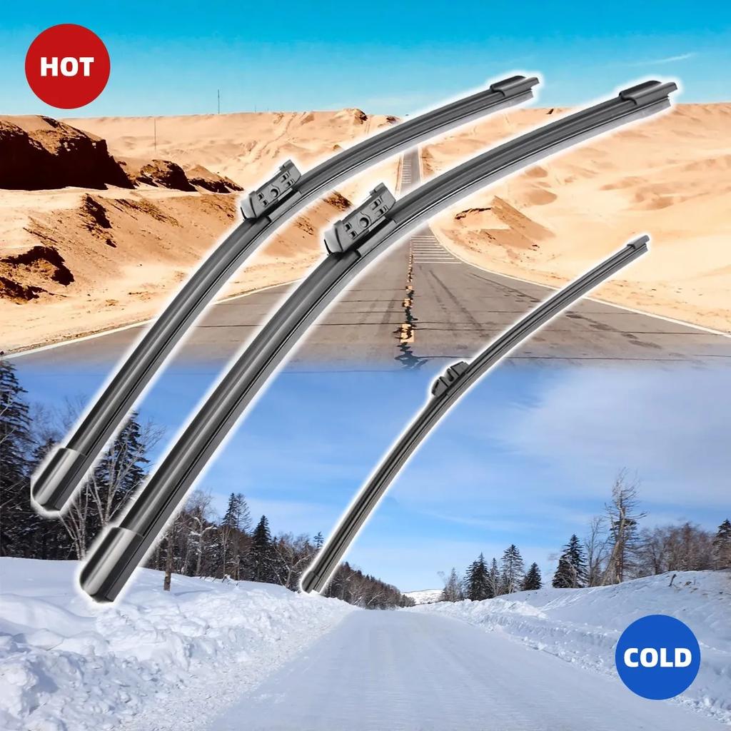 3PCS For Volvo XC90 MK2 2016-2020 24"+20"+14" Front Rear Wiper Blades Windshield Windscreen Window Cutter Accessories 2019 2020