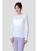 Women's Bamboo Yarn Quick-Dry Long Sleeve Yoga Top with Back Cross Design