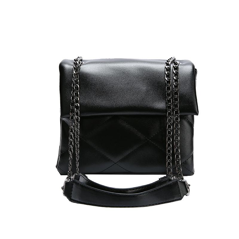 

Fashion retro bag messenger bag new versatile diamond chain bag large capacity women s bag чёрный