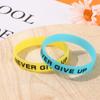 Bracelet Never Give Up Bracelet Basketball Wristband Luminous Rubber Bracelets Silicone Sweat Band