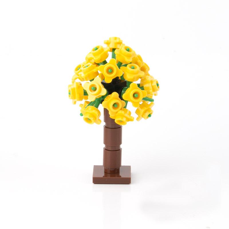 Christmas Tree Plant Flower Small Particle Building Block Toy Small Tree Diy Scene Figurine Accessories Ornament