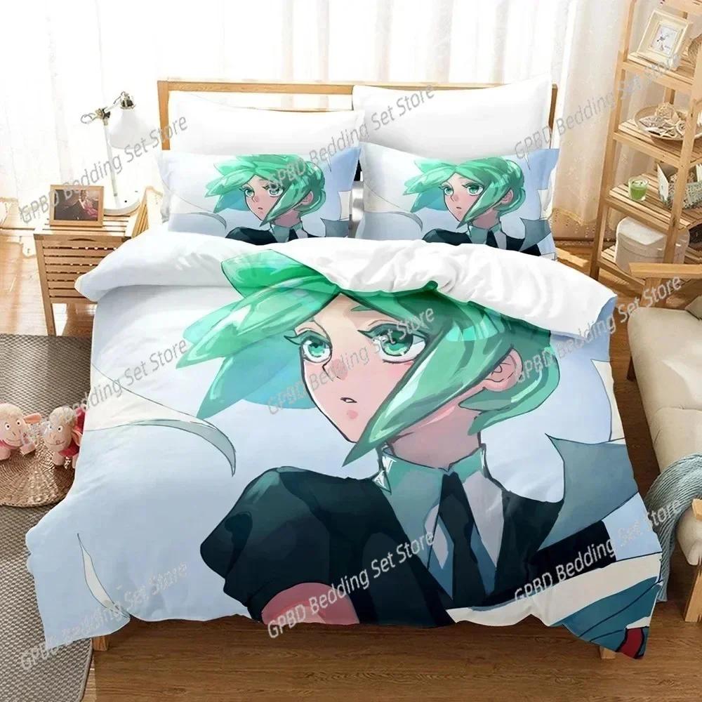 Comforter 3D Print Anime Houseki No Kuni Bedding Set 3D Printed Suitable For Bedroom Kids Home Textile