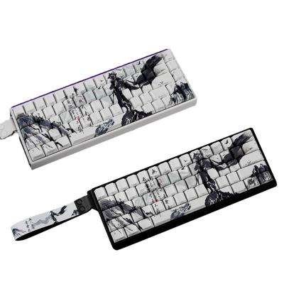 Original Profil Tastenkappen PBT Material Farbsublimation Seitendruck Tastenkappe Für Kleine Mechanische Tastaturen 60% 68% Layout