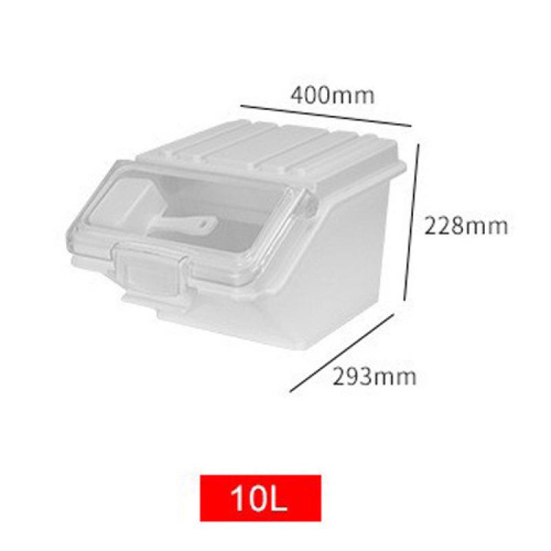 Large Food-Grade Rice Storage Bin, Insect & Moisture-Proof, with Partition, Durable PP Plastic, High Capacity.