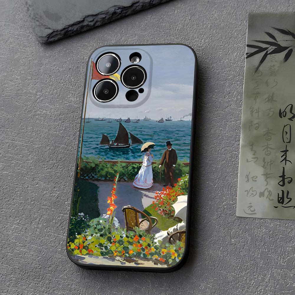 Claude Monet Impressionist Art Phone Case Funda For Iphone 13 17 16 11 15ProMax 14 12 Pro Xs Max Mini Xr X 7 8 6 6s Plus Covers