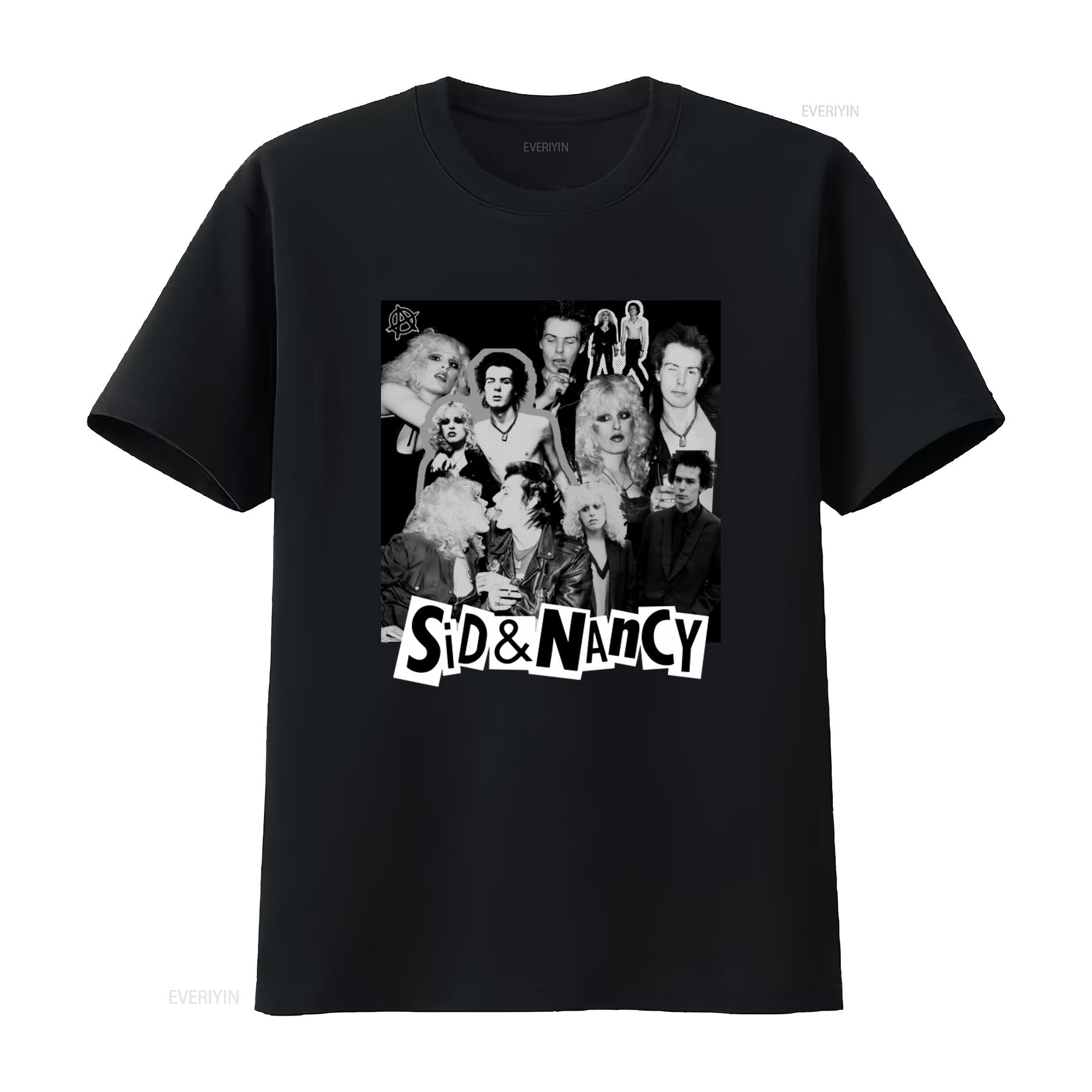

Sid and Nancy Punk Rock T shirt Vicious Inspired Design Documentary Style Print Vintage Fashion vintage Washed Stylish Unisex 4XL