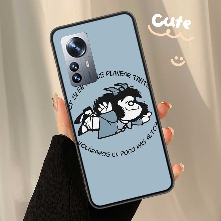 Mafalda Cartoon Phone Case For Xiaomi 14 F7 Ultra Mi 15 Poco M6 M5S F6 F5 F3 X7 X6 X5 X3 11T 10T Pro 11 Lite Cover Coque TPU Sof