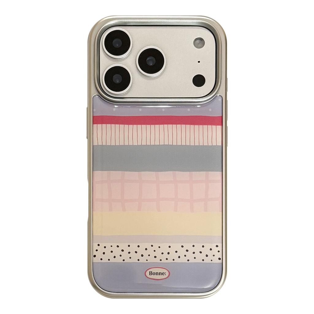 Ins Color Block Stripes for 16 for Apple 17pro Max Mobile Phone Case for IPhone15 Glue Fresh 13 for Huawei