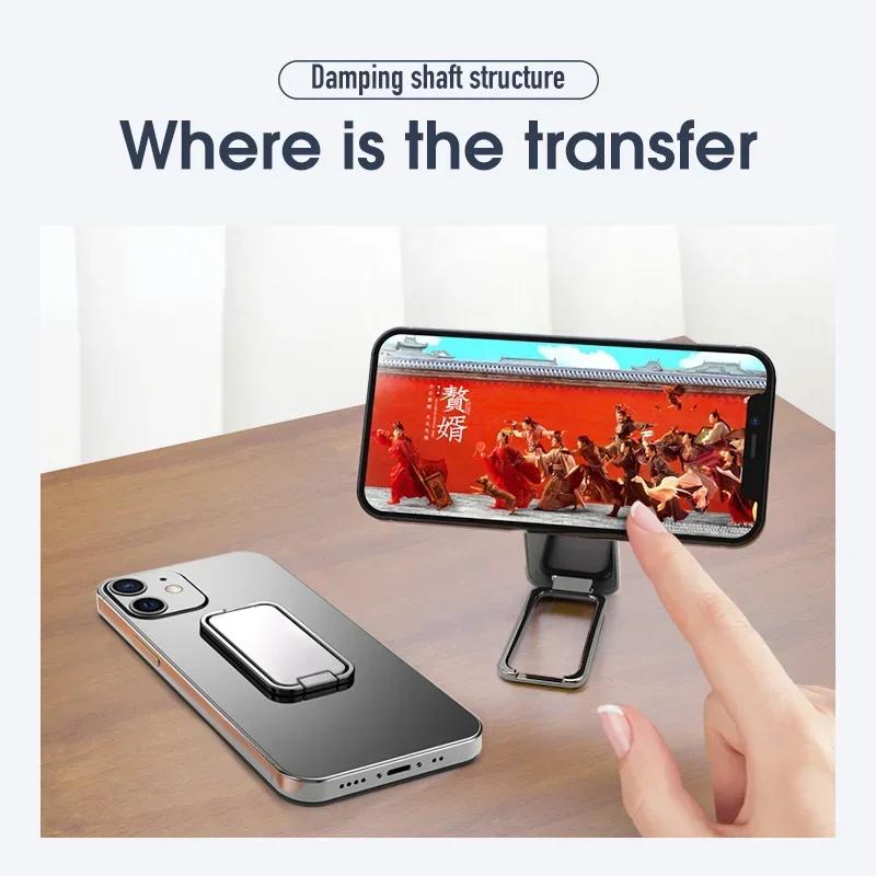 Mobile Phone Finger Ring Holder Foadable Stand Retractable Desktop Magnetic Bracket for IPhone 15 14 Ablet Phone Accessories