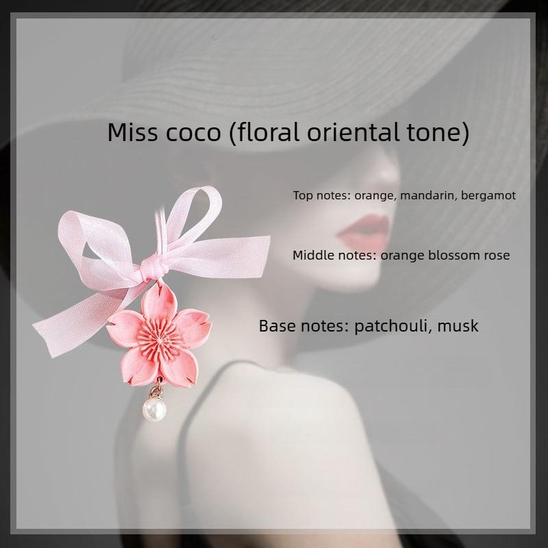 Cherry Flower Gypsum Aromatherapy Pendant Car Fragrance Piece Car Household Classic Fragrance Hanging Ornaments Decorative Gifts