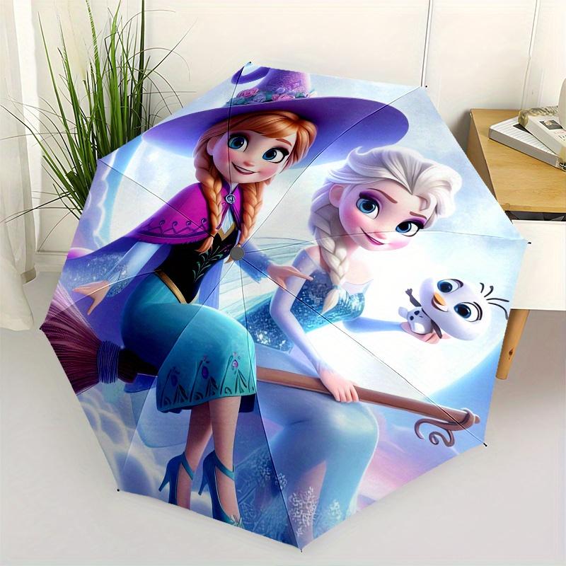

Anna,Elsa Automatic Umbrella Tri fold Portable Umbrella, Best Holiday Gift for Men and Women, Durable Iron Frame, Playful Design, Sturdy a