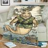 Comfortable Warm Flannel Blanket "ONE PIECE" Theme for Sofa, Bed and Travel Use