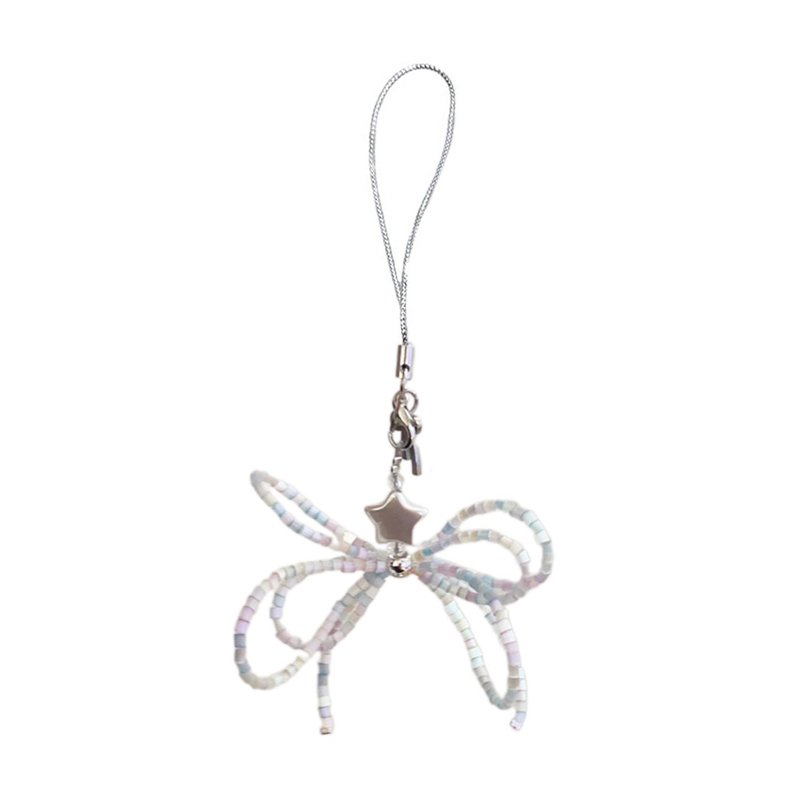 

Стильный ремешок для телефона с бантом, ремешок на запястье, звезда, бабочка, бант, подвеска для телефона, антипотерянный ремешок для мобильного телефона, подвесной веревочный брелок