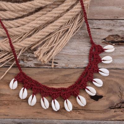 Collana di conchiglie naturali Accessori per gioielli da donna con colletto girocollo a conchiglia fatto a mano all'uncinetto ultraleggero e facile da indossare