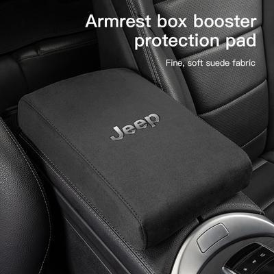 Car Armrest Mats Memory Foam Arm Rest Cushion Accessories For Grand Cherokee Wrangler JK Gladiator Compass Renegade Patriot